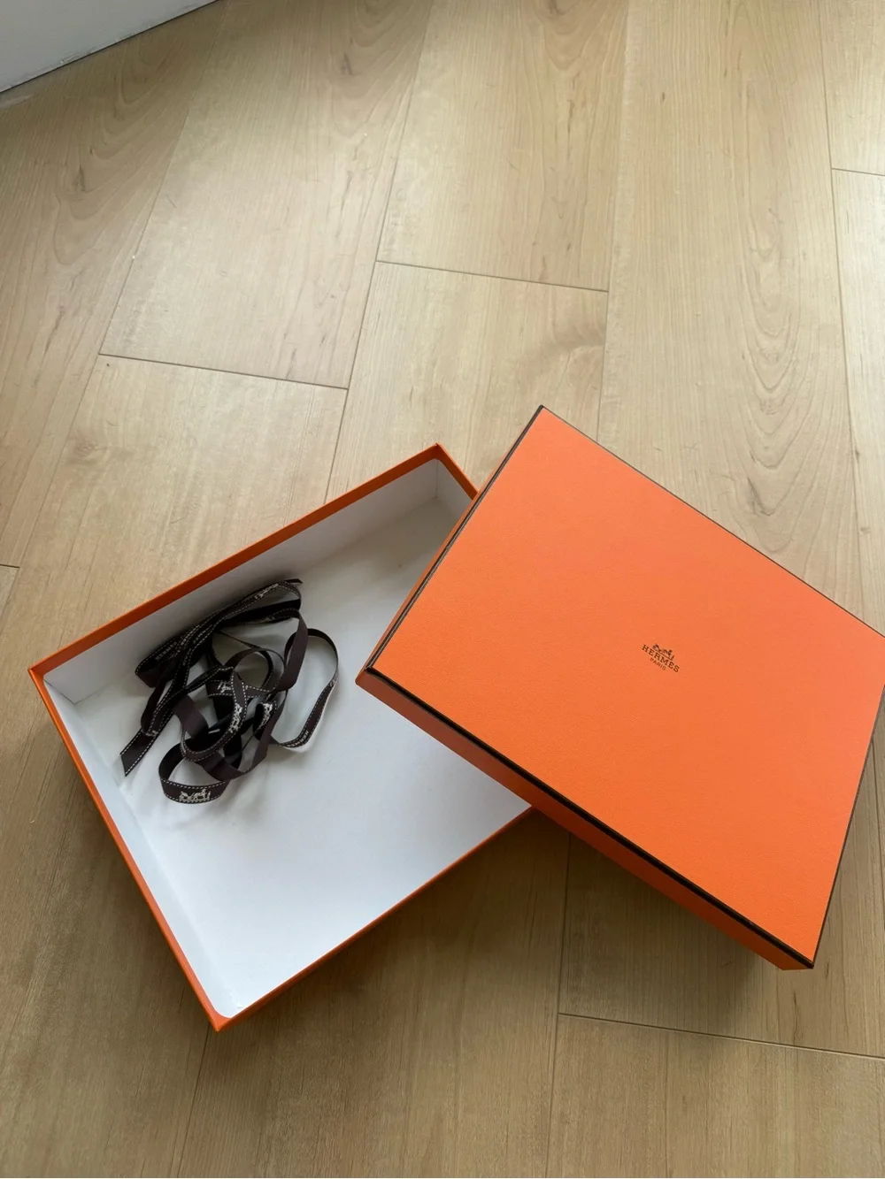 Hermès Orange Oran Sandal Box
